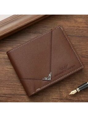 Brown PU Leather Walet Card Holder